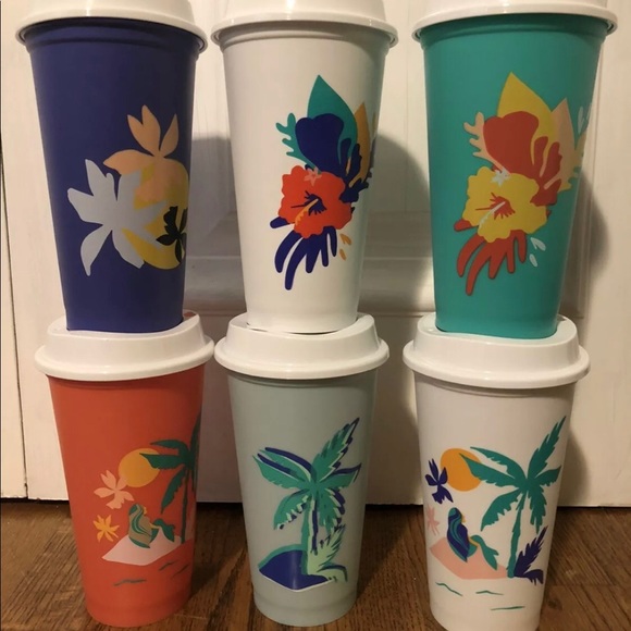 Starbucks Reusable Hot Cups Summer 2020 NEW - Picture 1 of 5